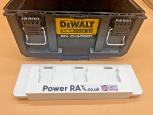 Power Rax Battery holder For 18v DeWalt Tough System 2.0 dual charger NO BOX INC
