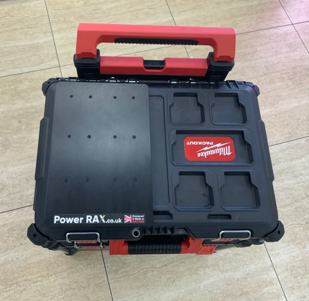 Power Rax 1/2 Mounting Sled compatible with Milwaukee Packout systems
