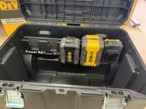 PowerRax Battery Rack for DeWalt TStak 2.0 mobile storage box